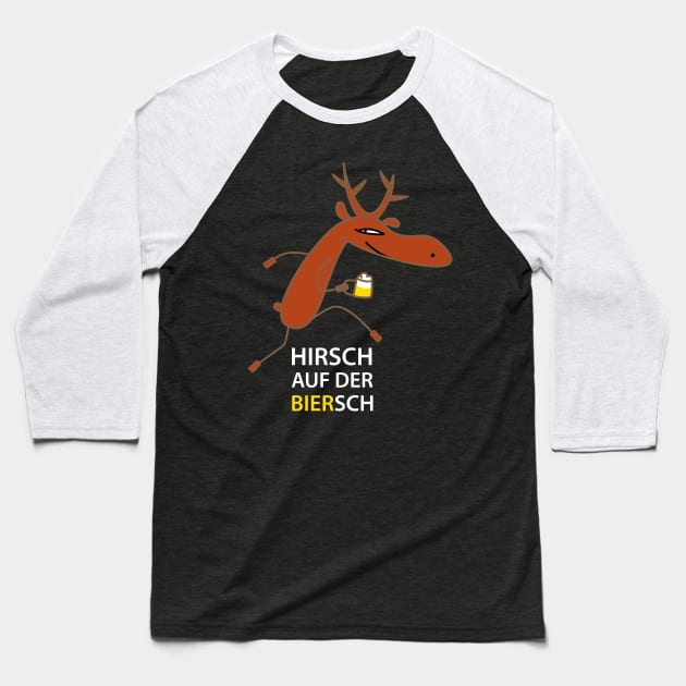 Deer with beer Baseball T-Shirt by spontania